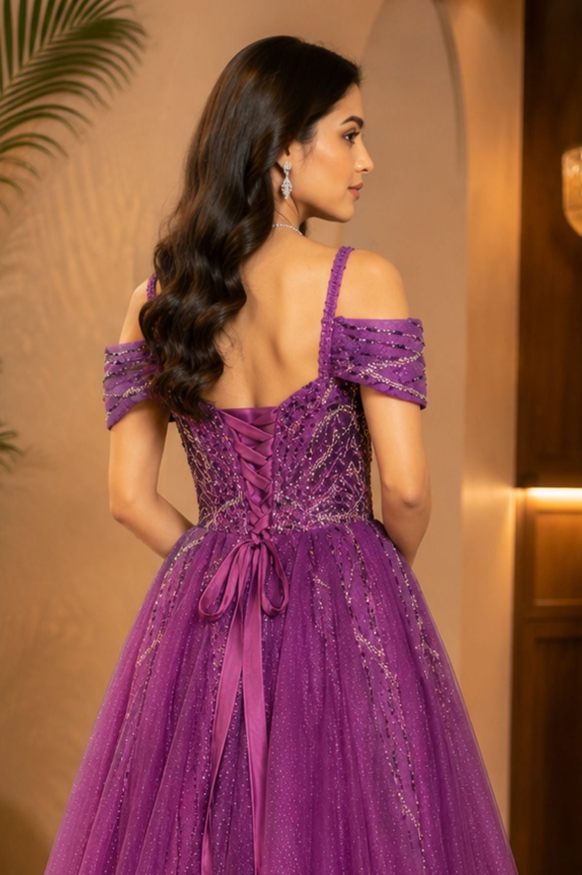 Sequins Embroidered Bridal Gown