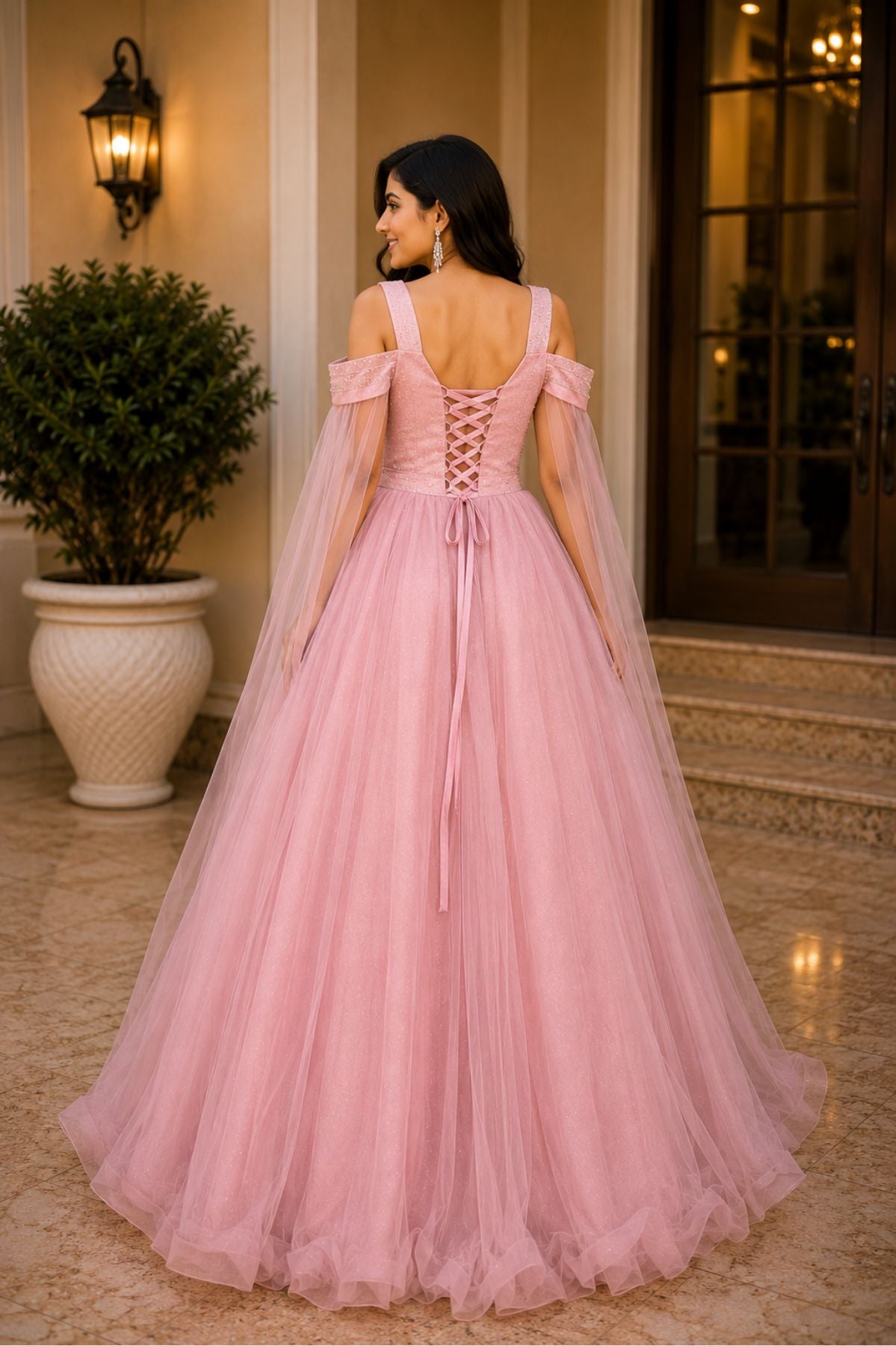 Sequins Embroidered Bridal Gown