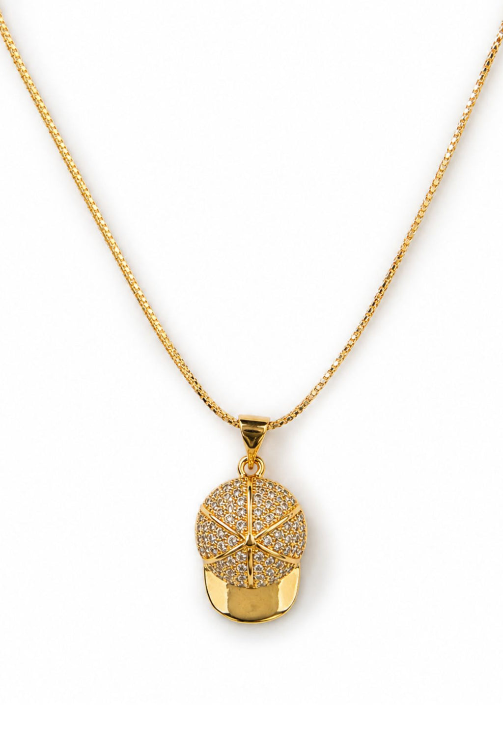 Gold Cap Charm Pendant Chain