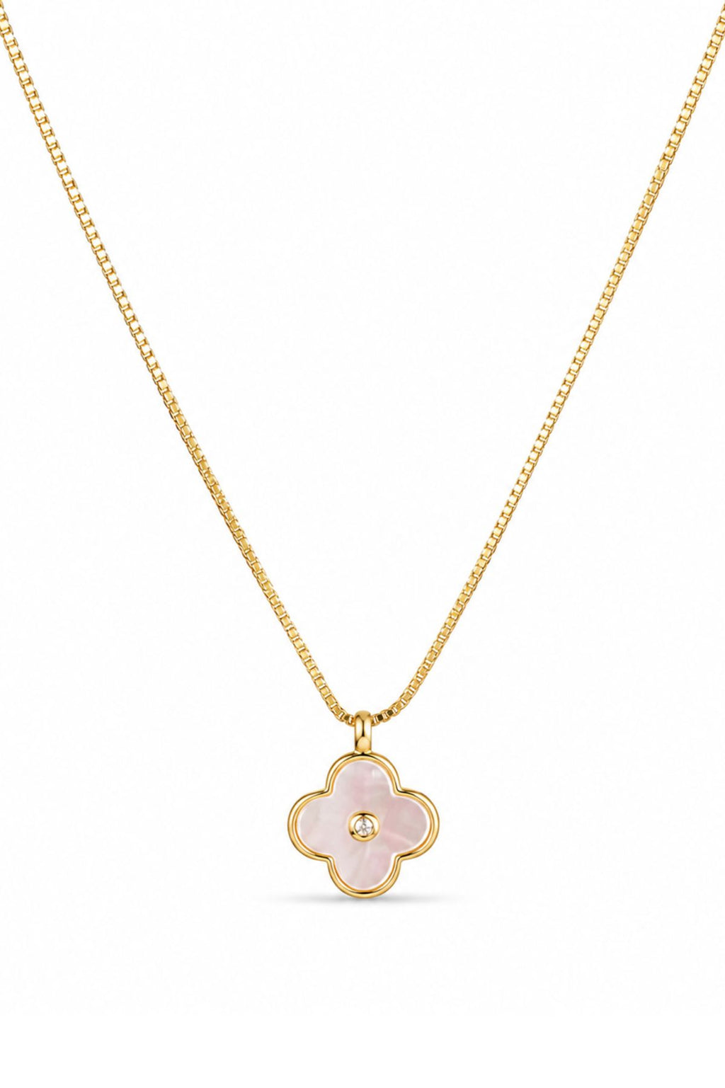Gold Four-Leaf Clover Pendant Chain