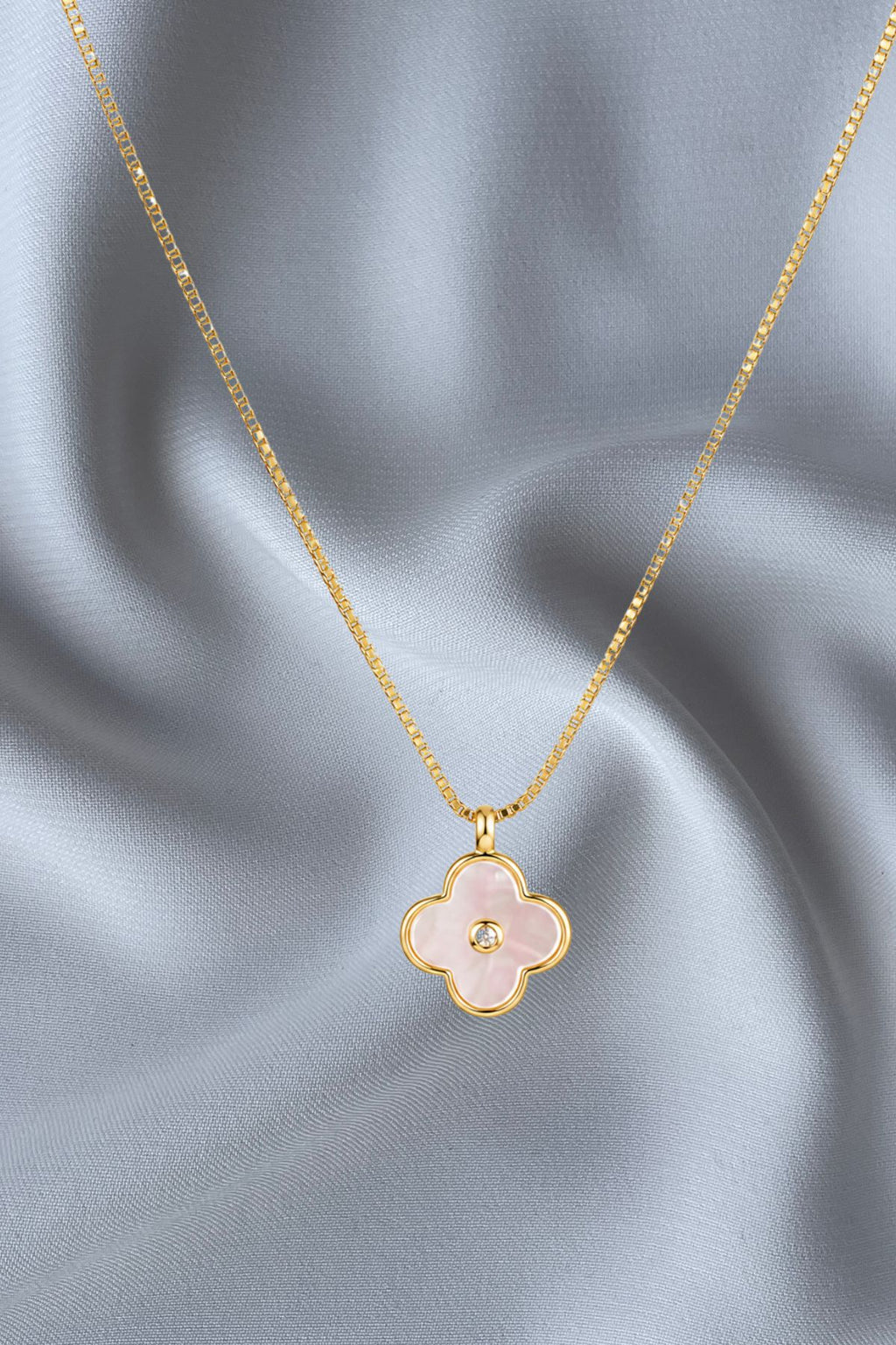 Gold Four-Leaf Clover Pendant Chain