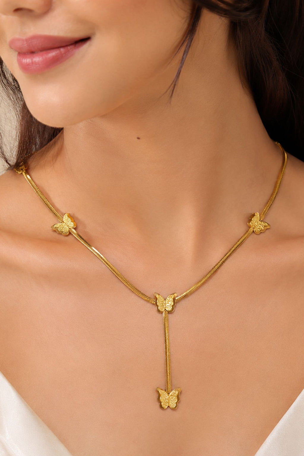 Gold Butterfly Themed Snake Chain