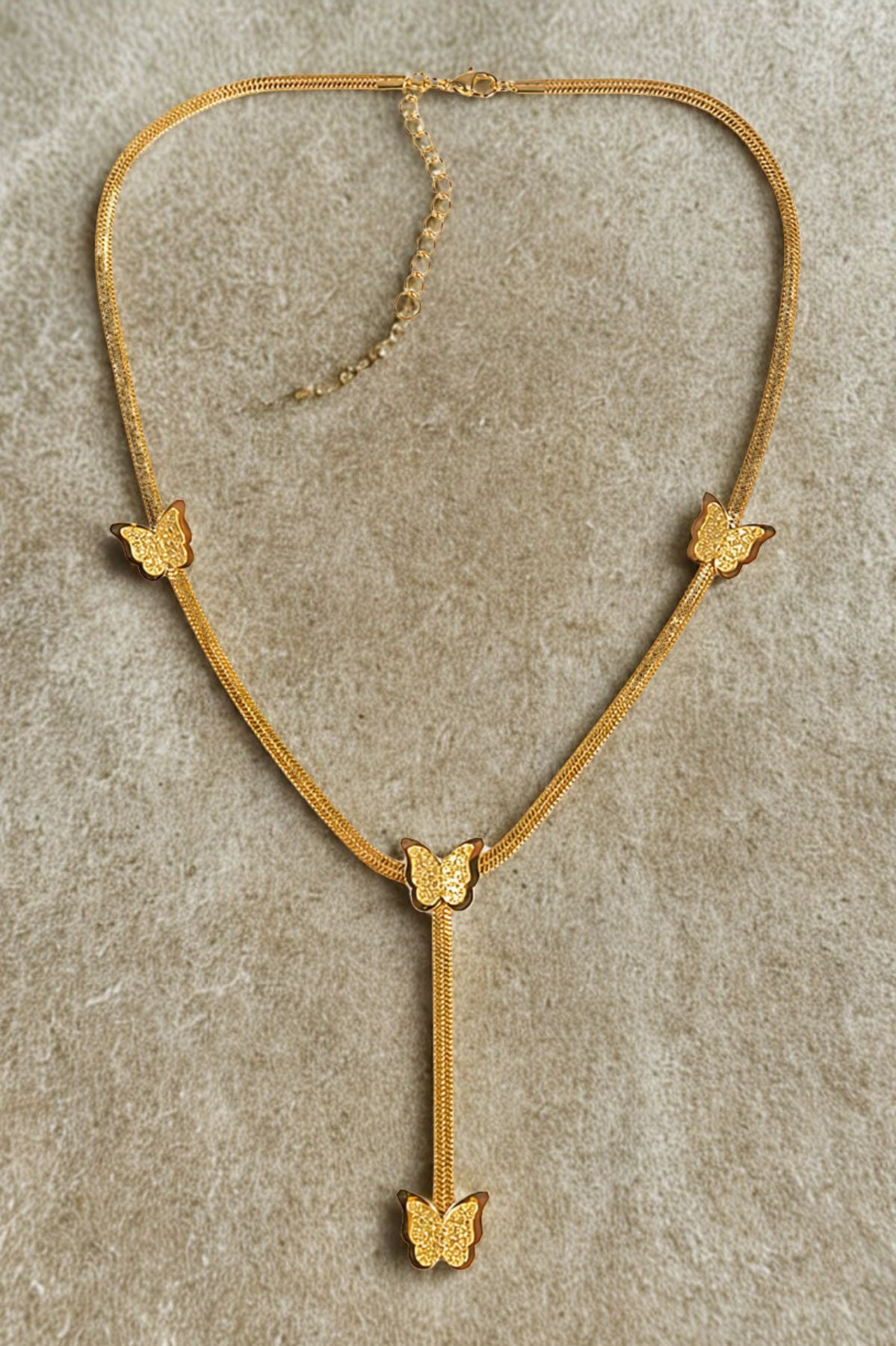 Gold Butterfly Themed Snake Chain