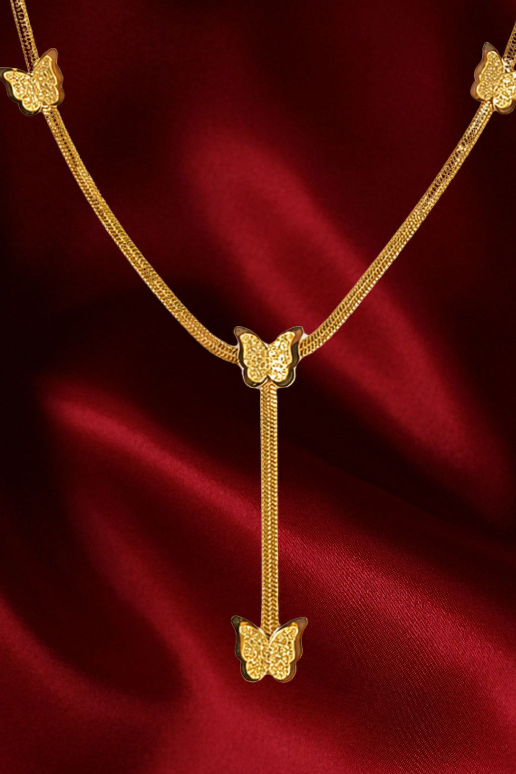 Gold Butterfly Themed Snake Chain