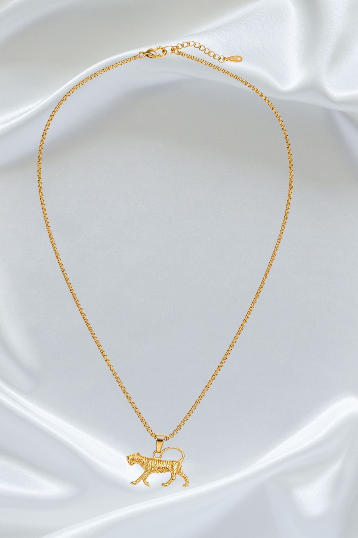 Gold Tiger Pendant Chain