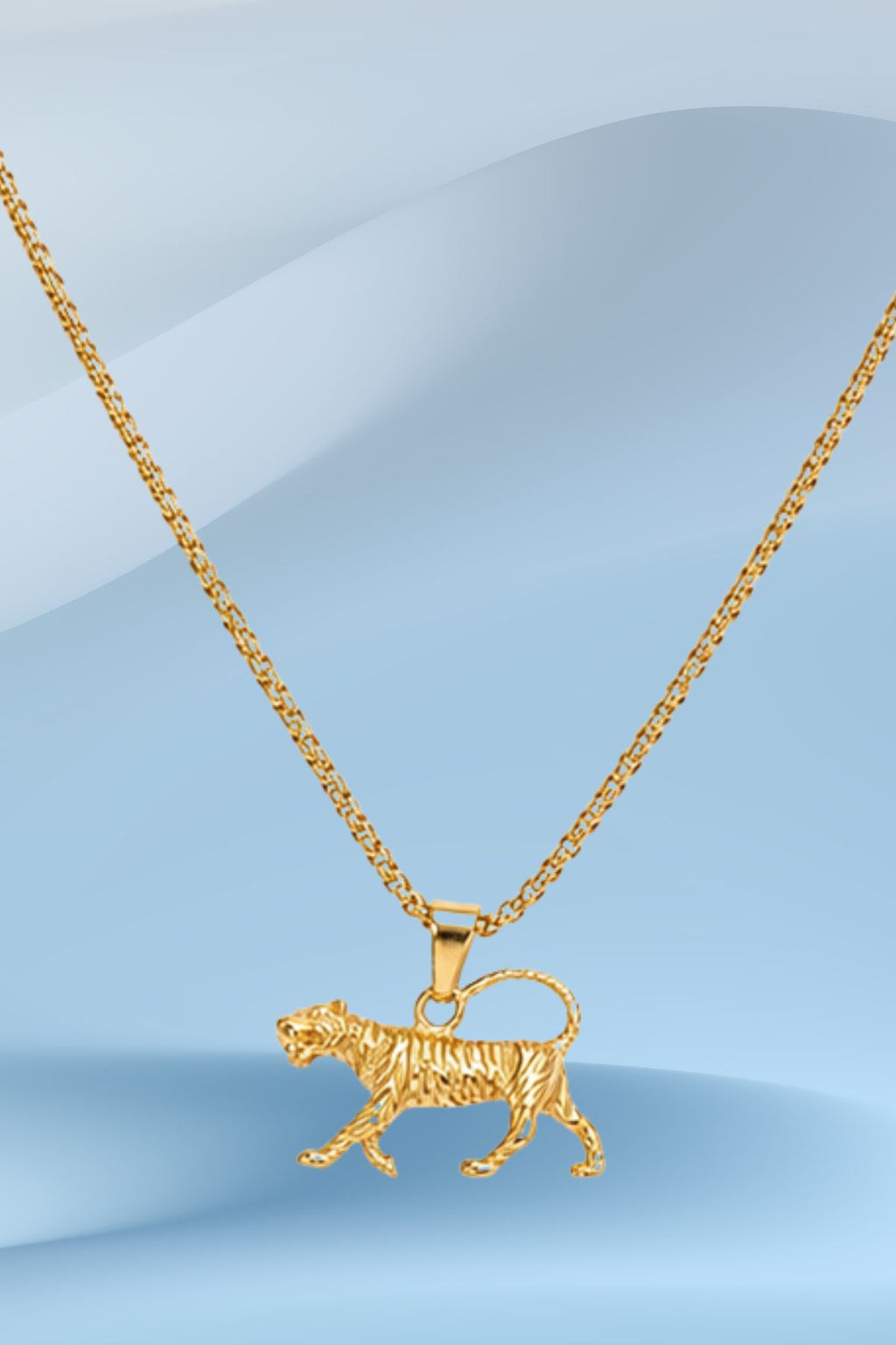 Gold Tiger Pendant Chain