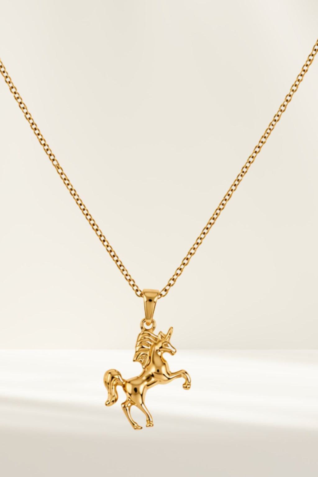 Gold Unicorn Pendant Chain
