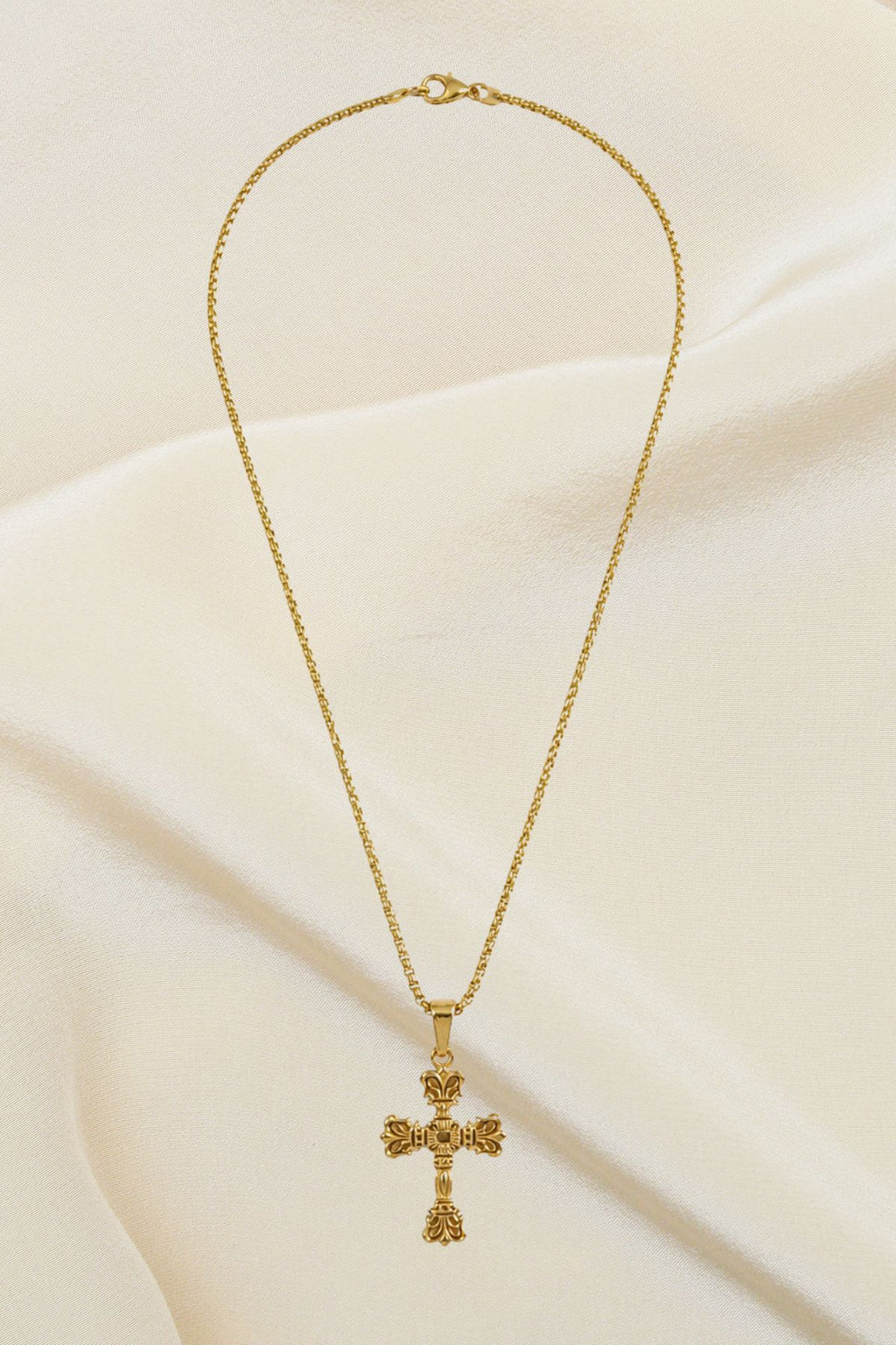 Gold Cross Pendant Chain