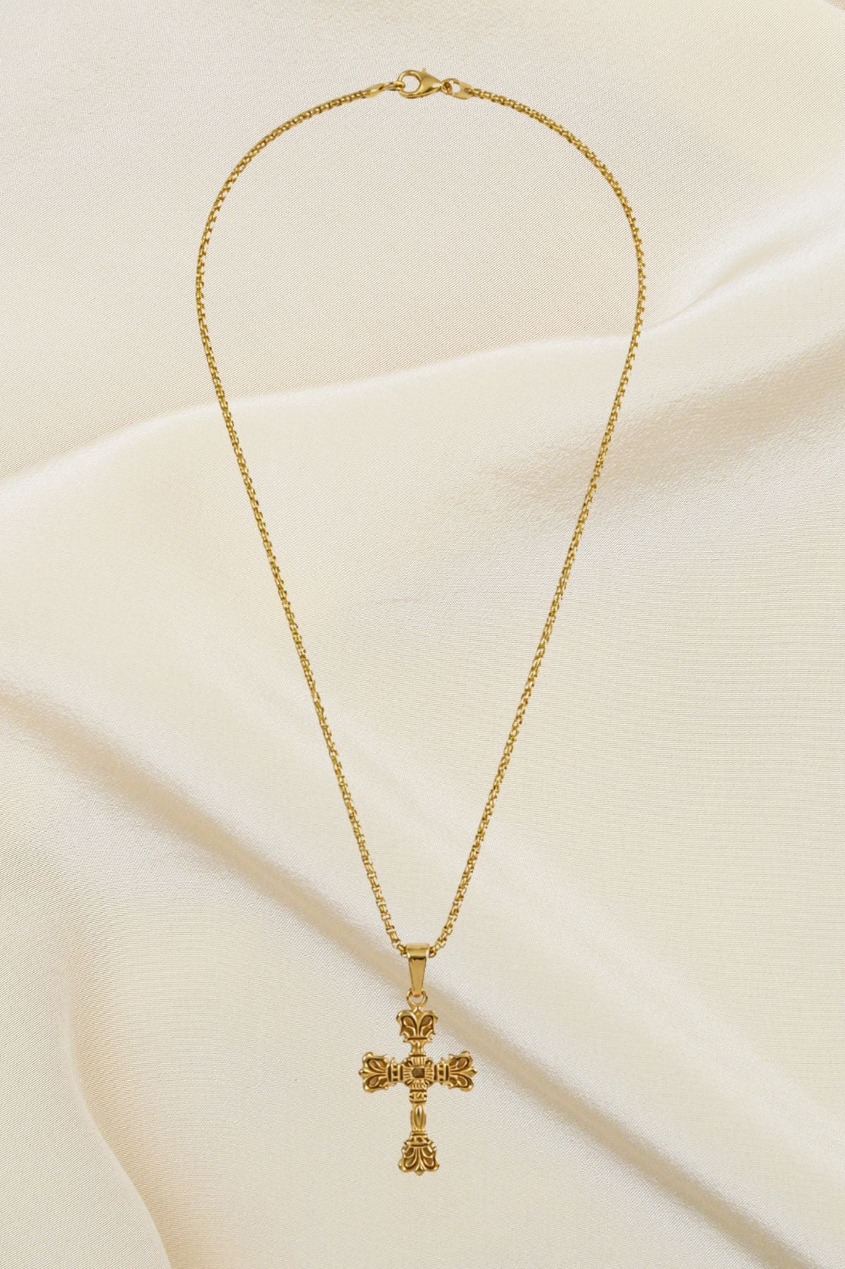 Gold Cross Pendant Chain