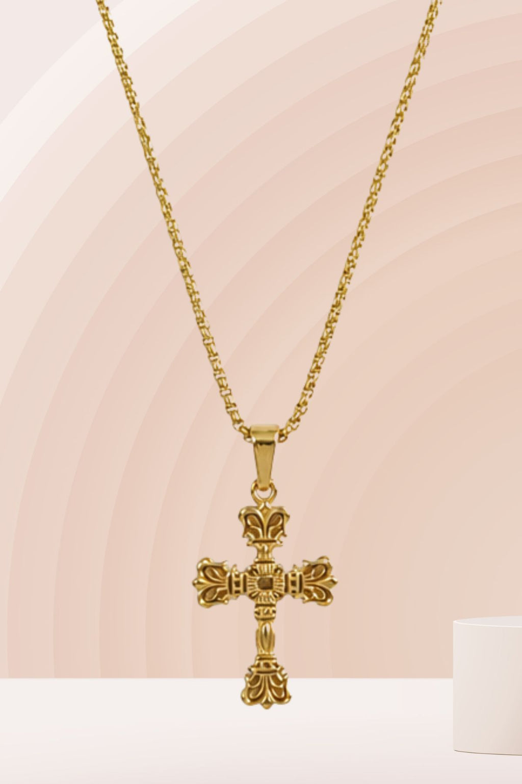 Gold Cross Pendant Chain