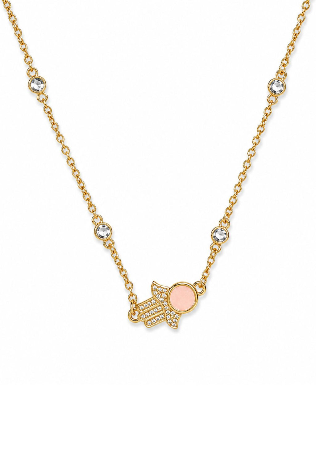 Gold Hamsa Hand Pendant Necklace