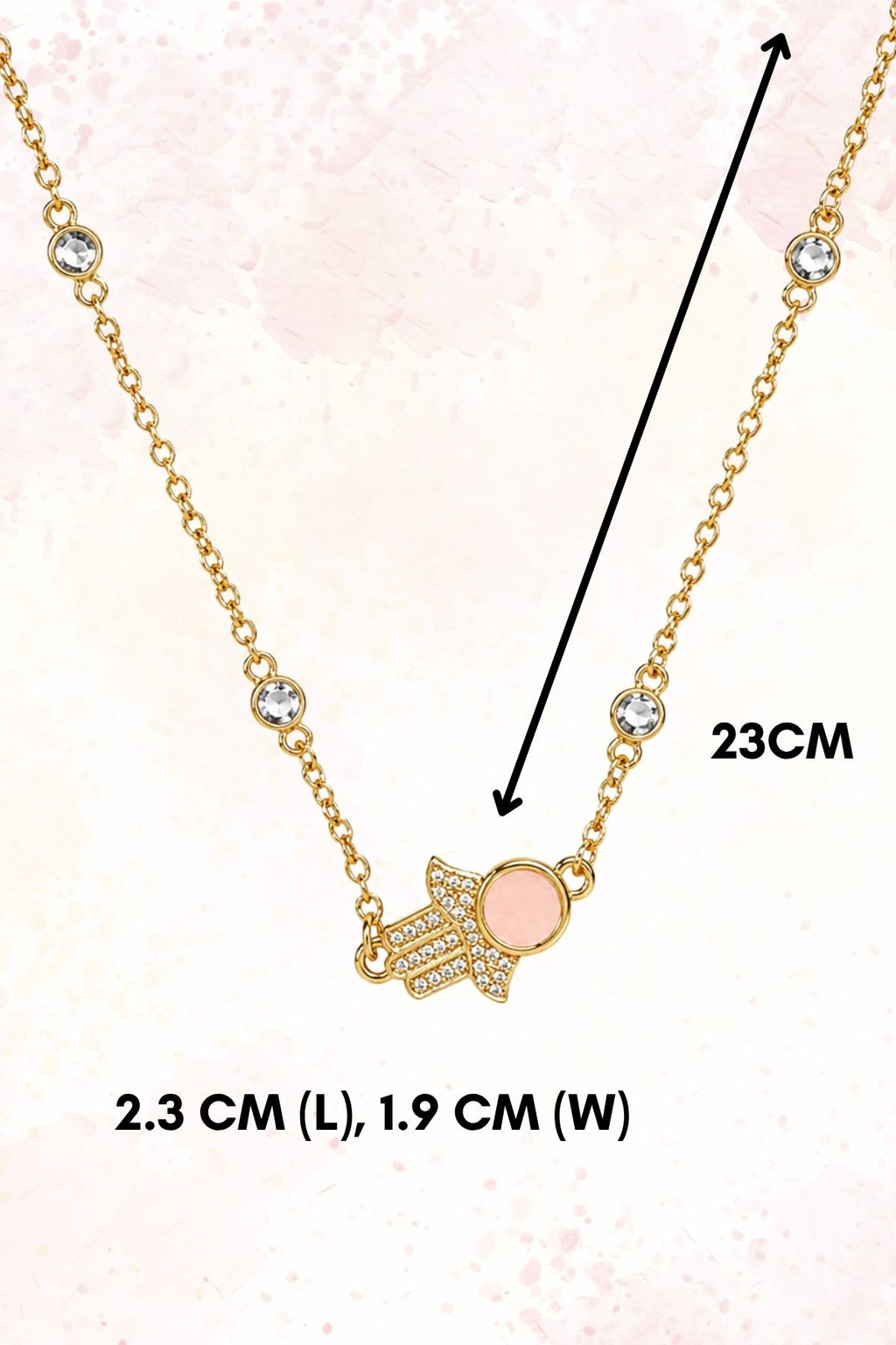 Gold Hamsa Hand Pendant Necklace