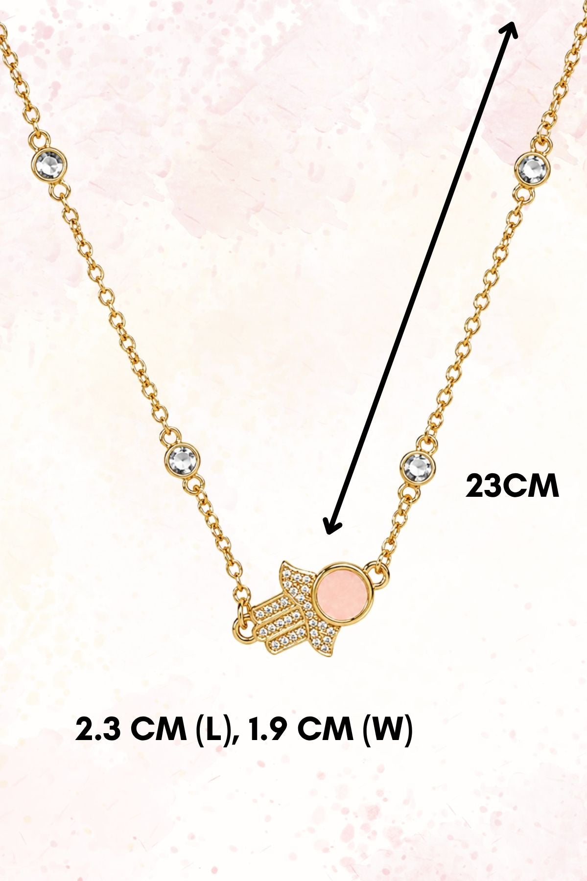 Gold Hamsa Hand Pendant Necklace
