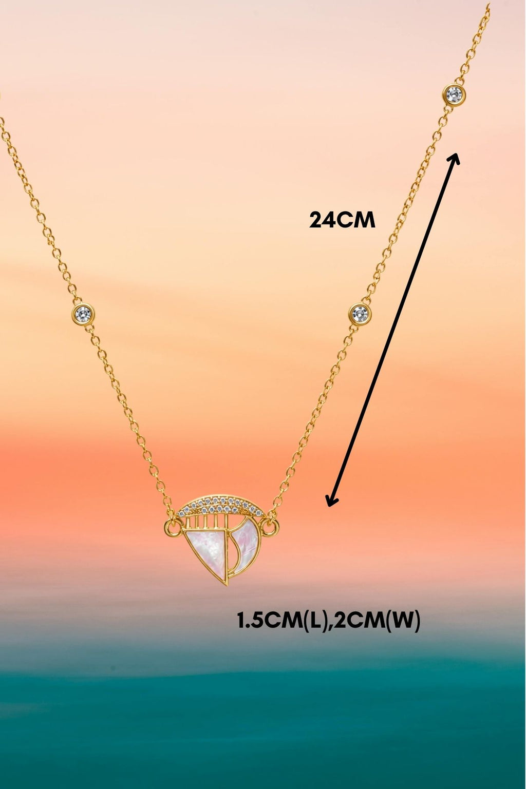 Gold Heart Pendant Necklace