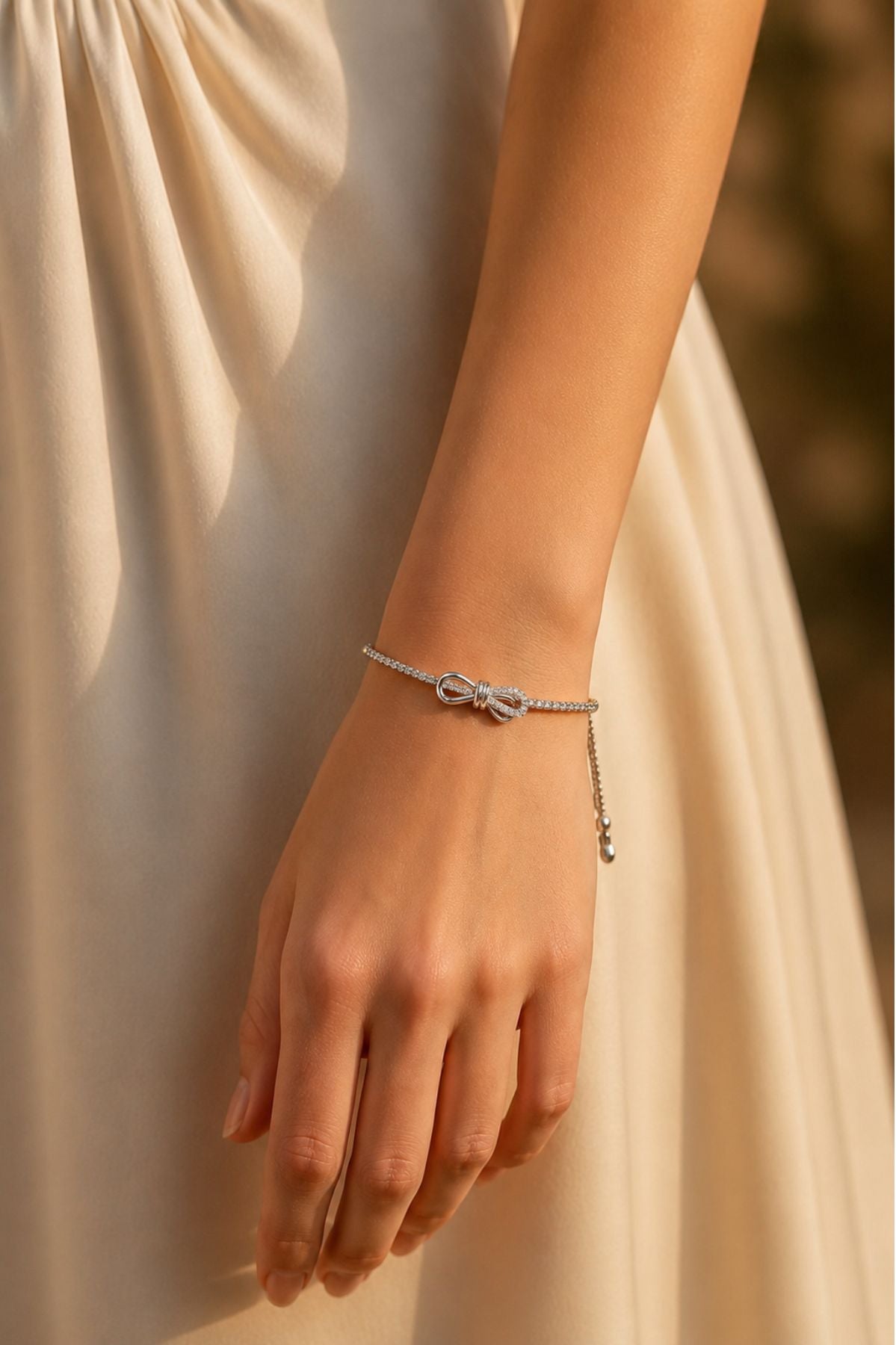 Bowknot & Crystal Accents Bracelet