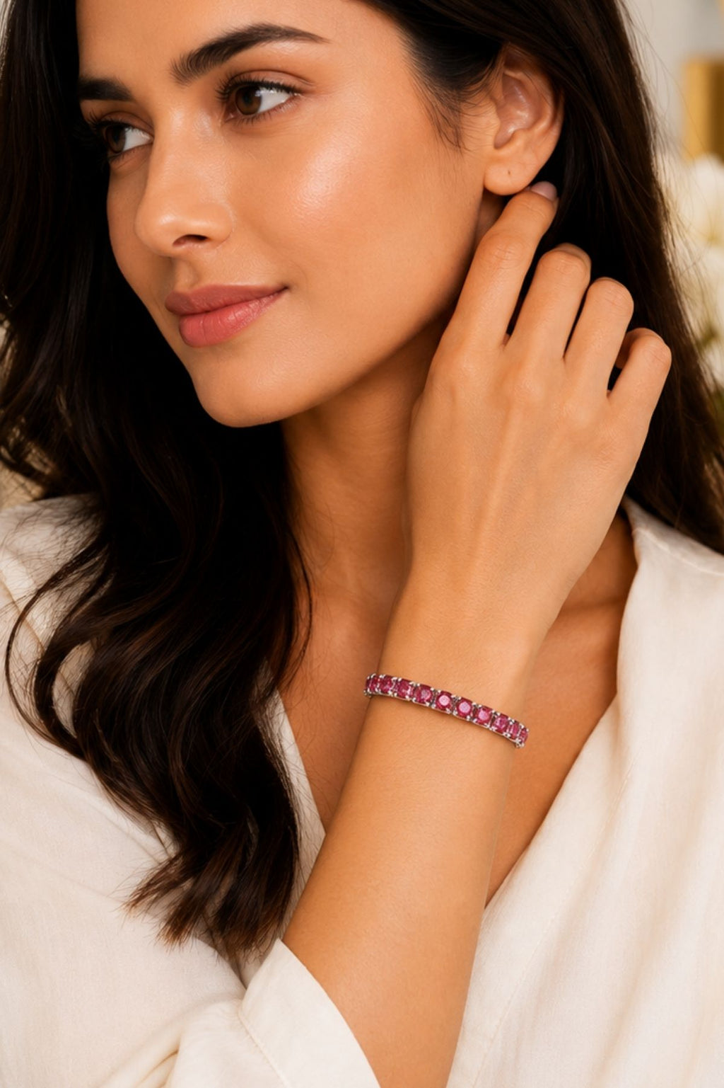 Oval-Cut Stones Tennis Bracelet