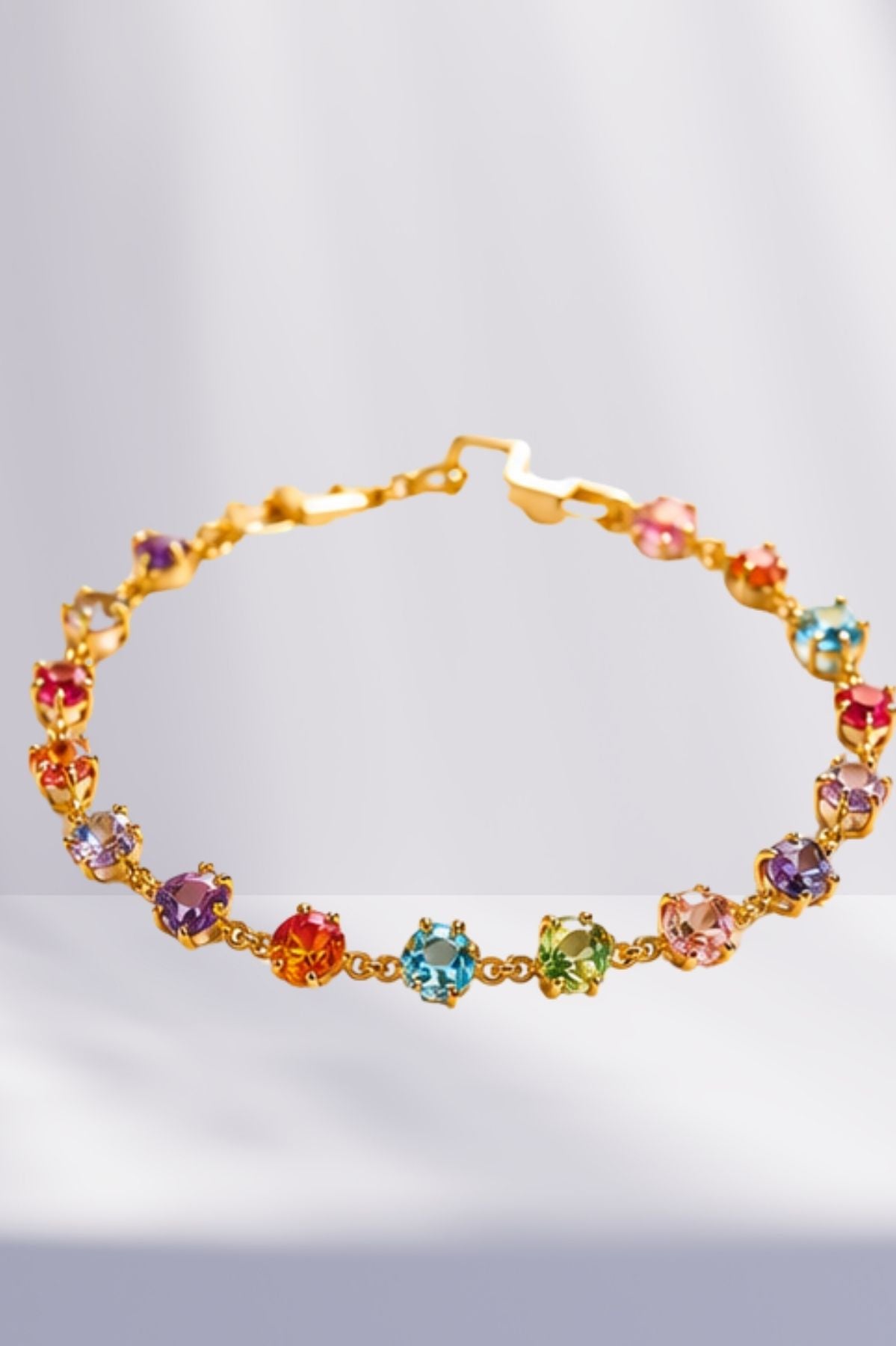 Multicolor Gemstone Tennis Bracelet