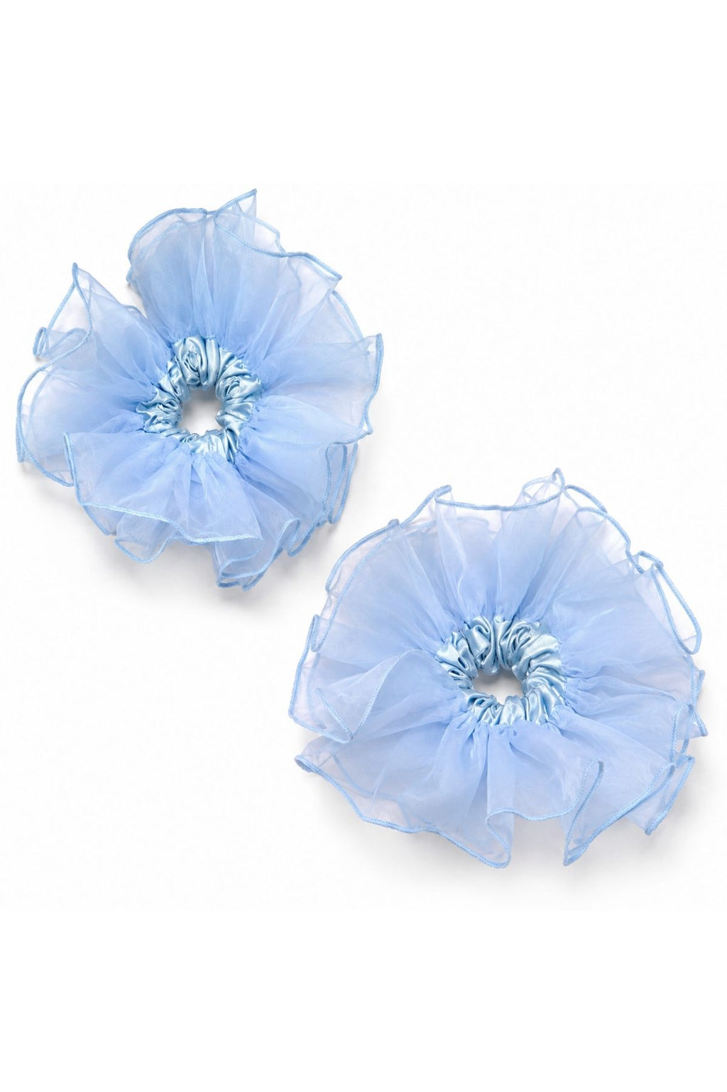 Blue Organza Scrunchie