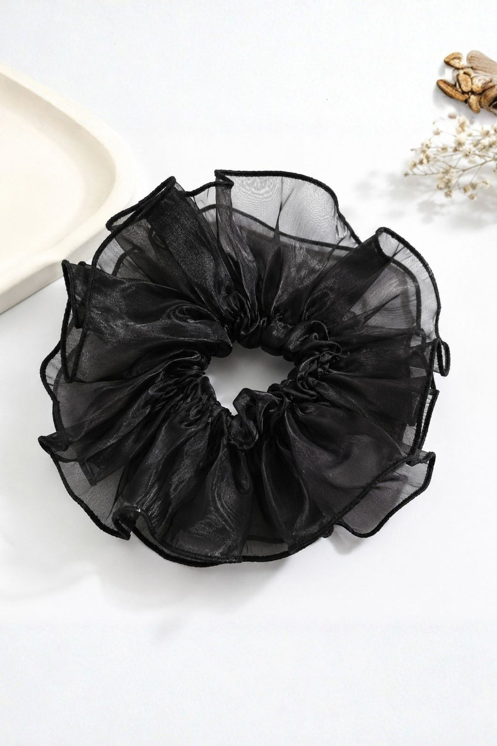 Black Organza Scrunchie
