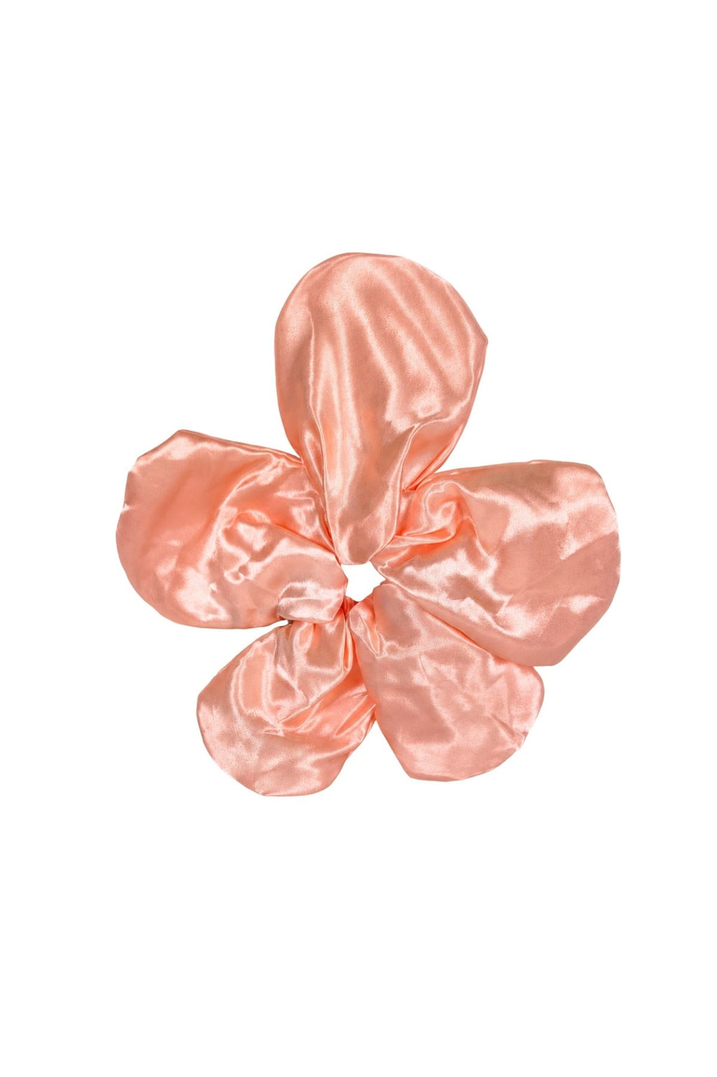 Peach Satin Scrunchie