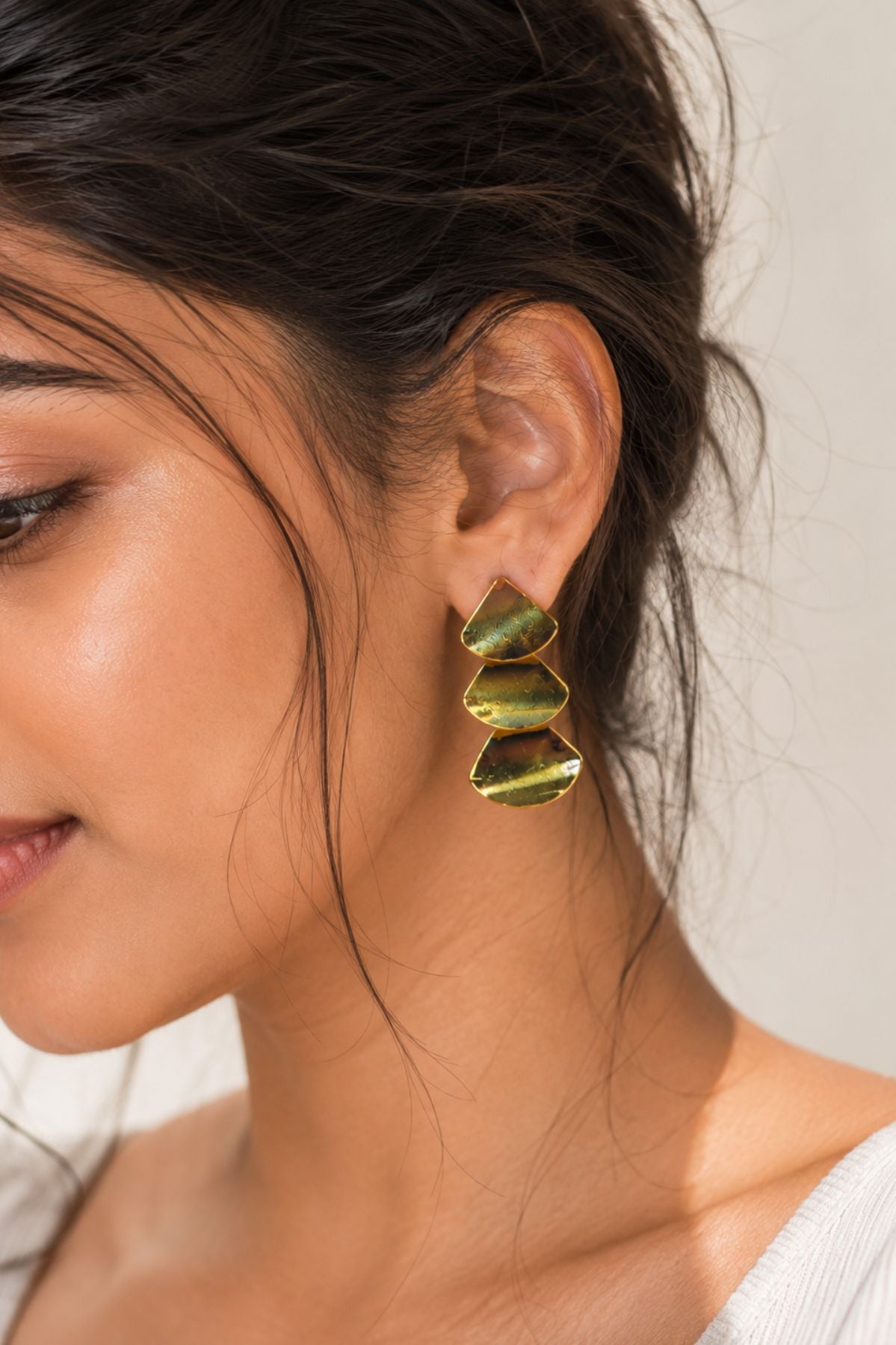 Gold-Plated Dangle Earrings