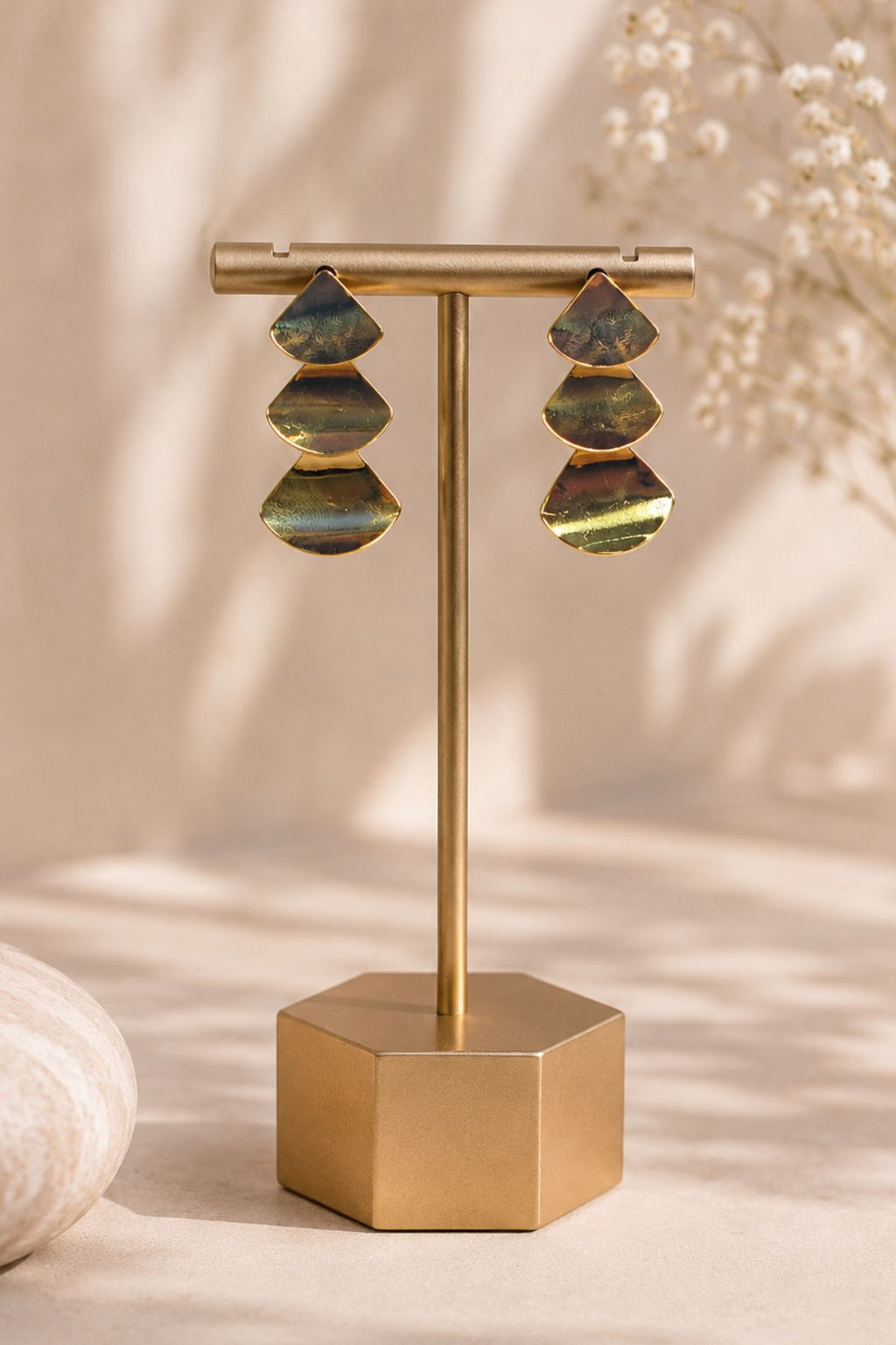 Gold-Plated Dangle Earrings