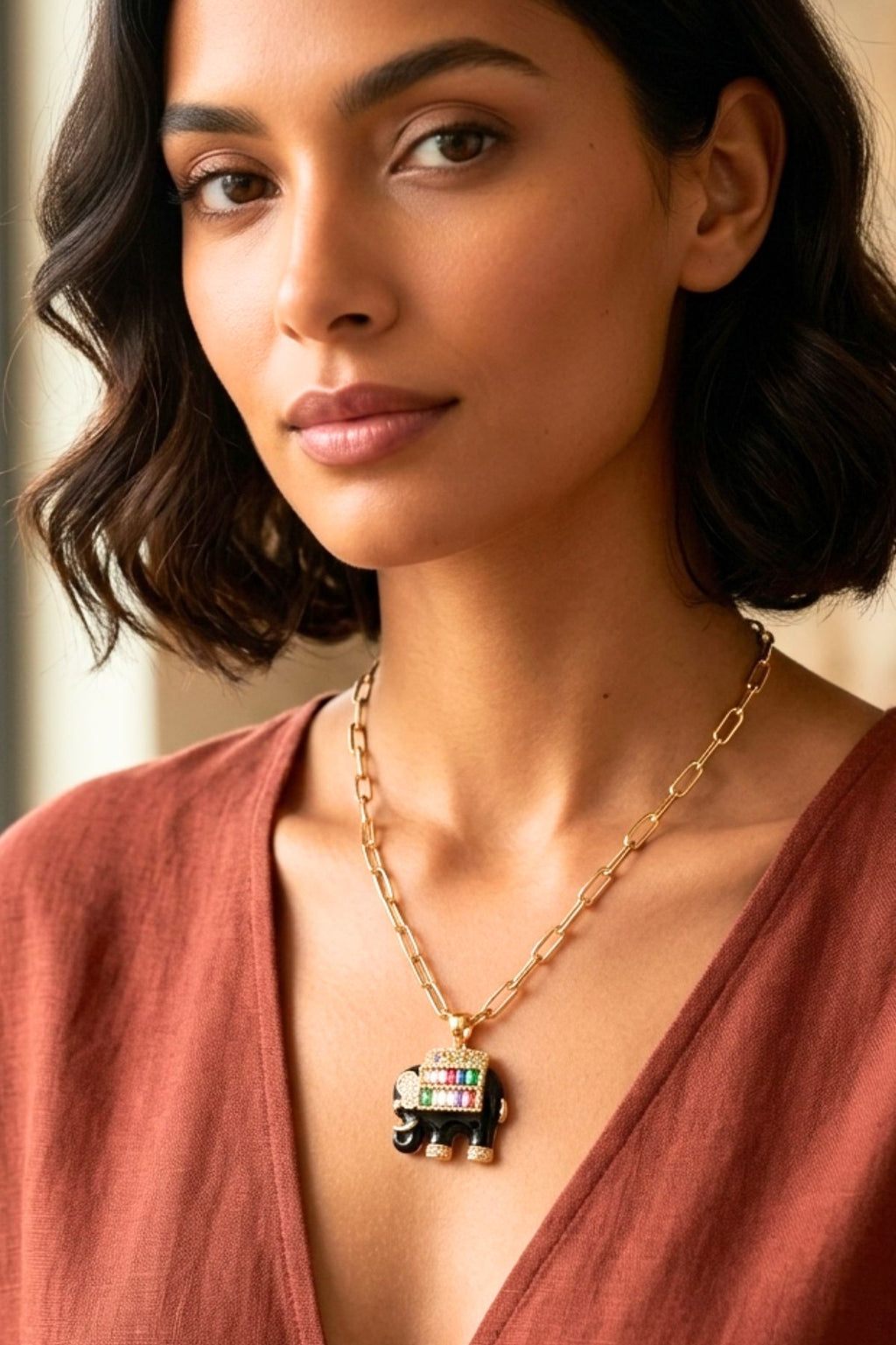 Elephant Pendant Chain