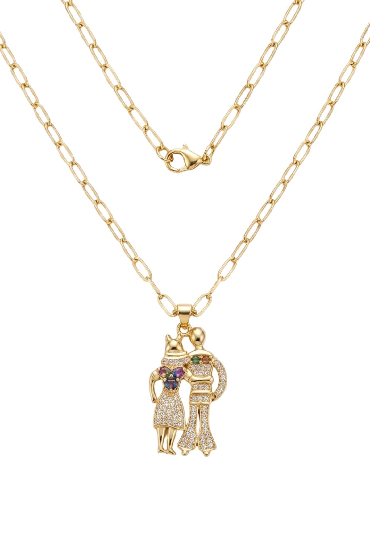 Love Couple Pendant Chain