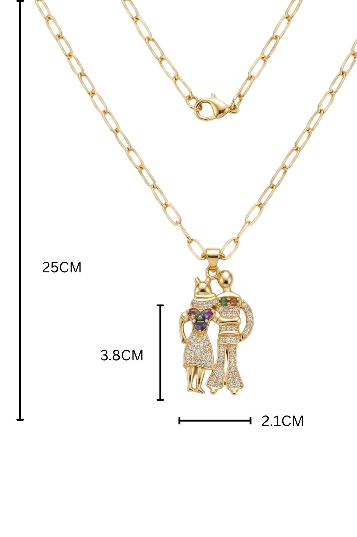 Love Couple Pendant Chain