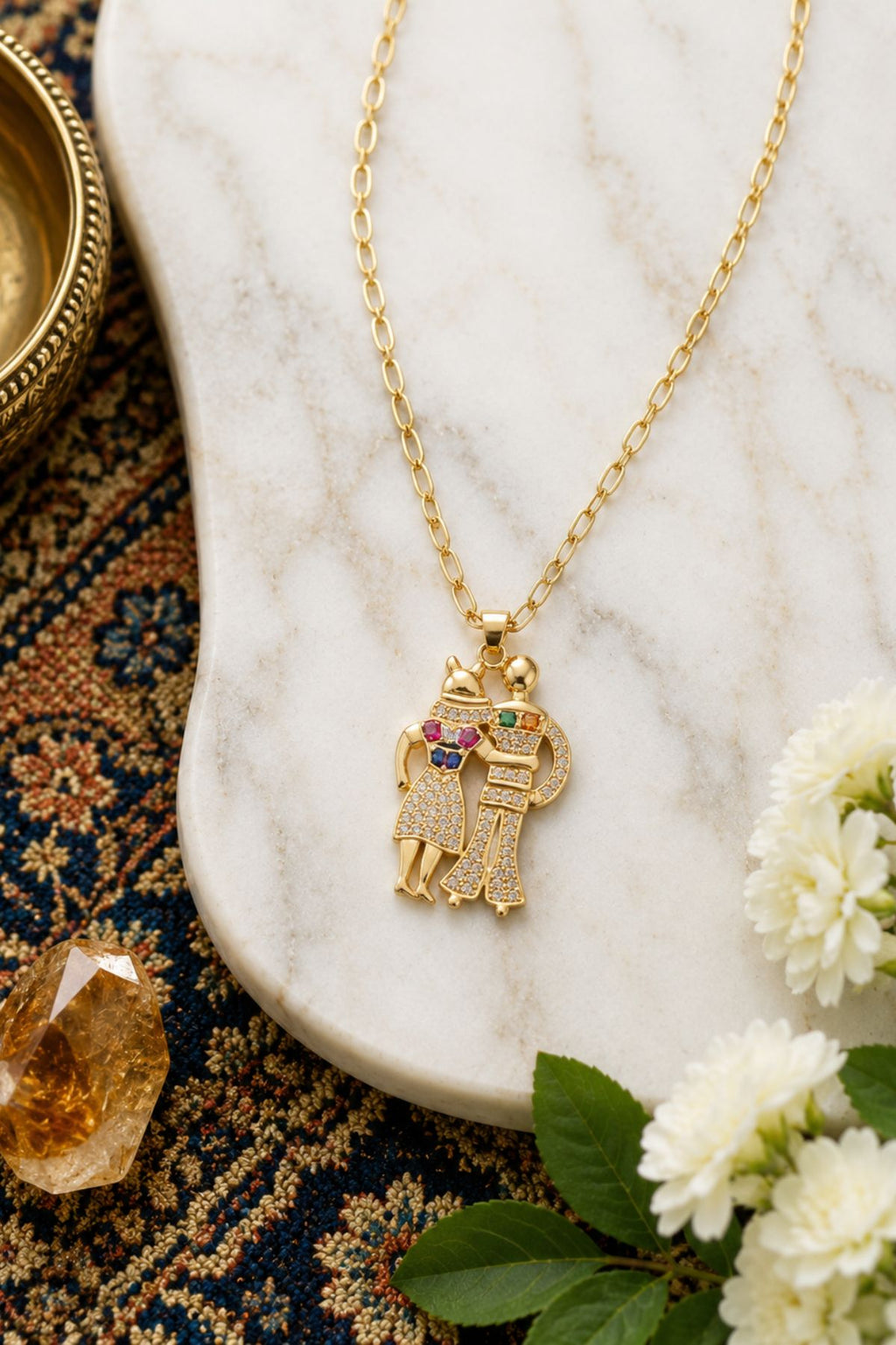 Love Couple Pendant Chain
