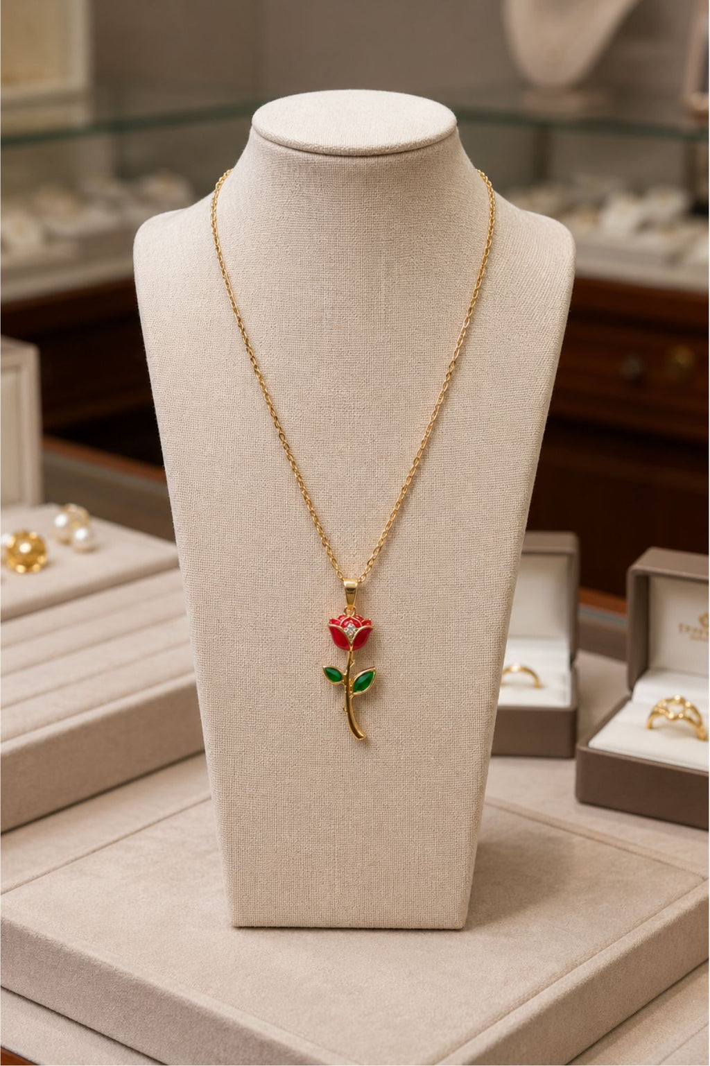 Rose Charm Necklace