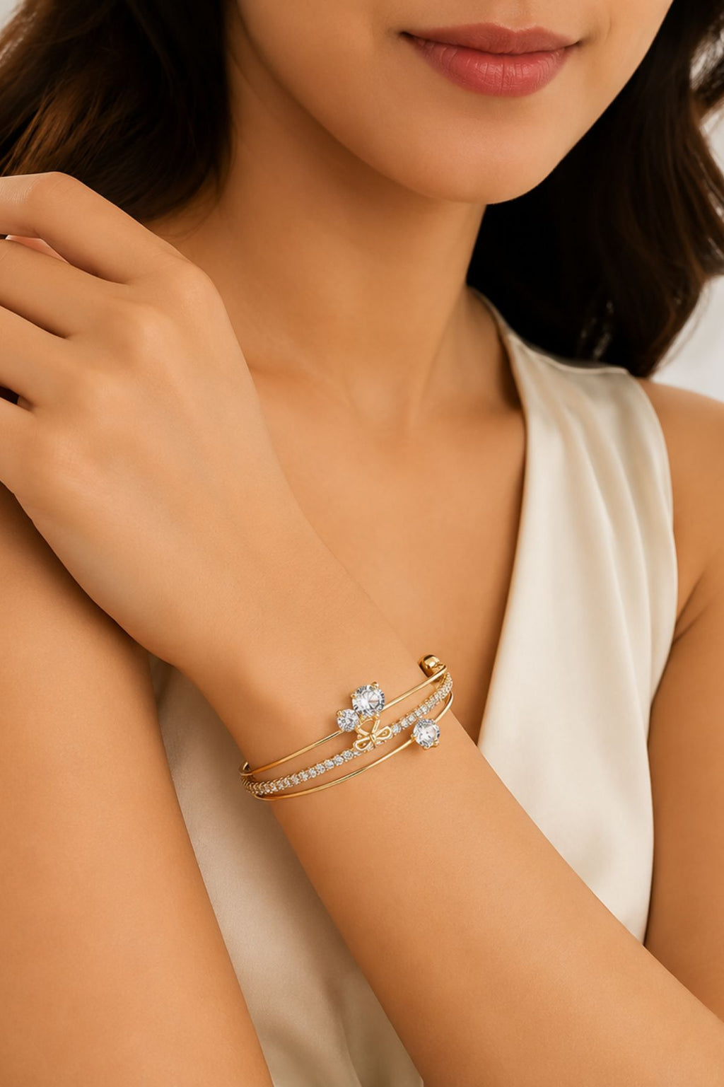 Gold Plated Cuff Bracelet Bangle