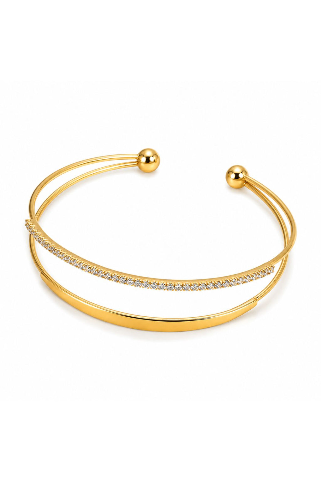 Gold-Tone Double Cuff Bangle Bracelet