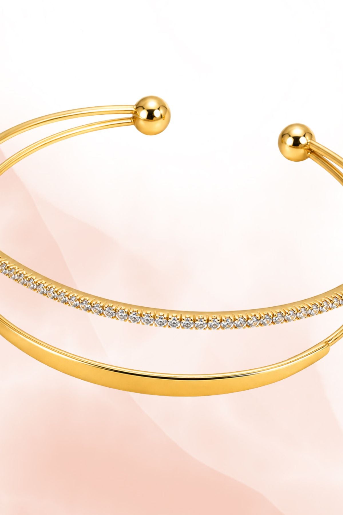 Gold-Tone Double Cuff Bangle Bracelet