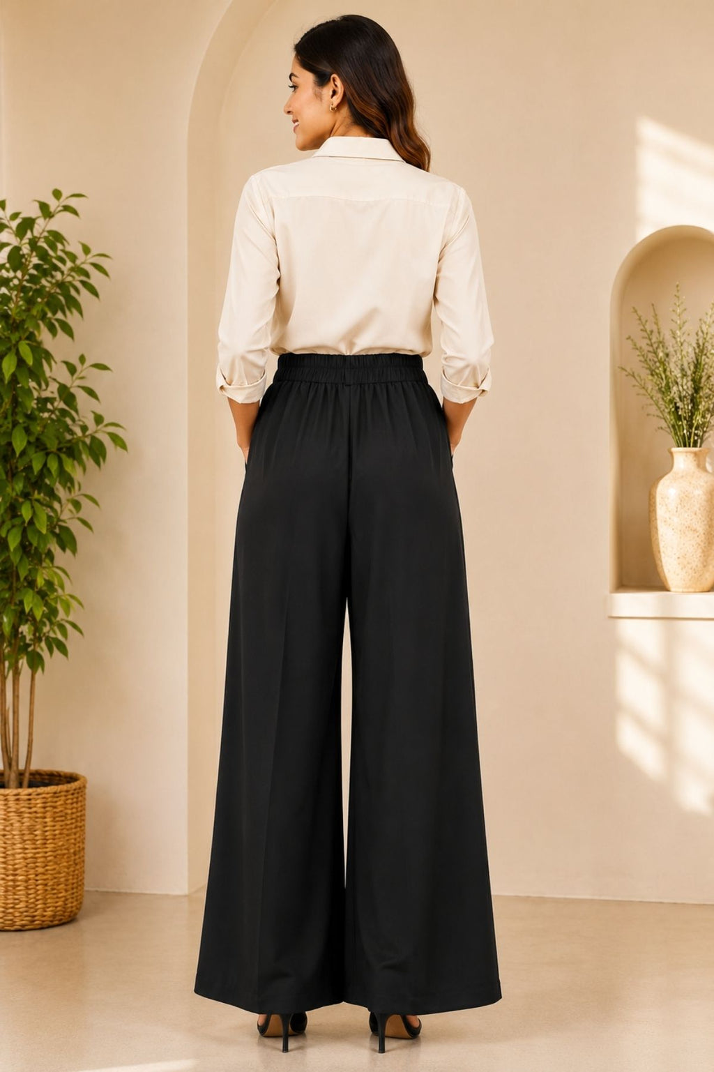 Korean Wide Leg Black Pants