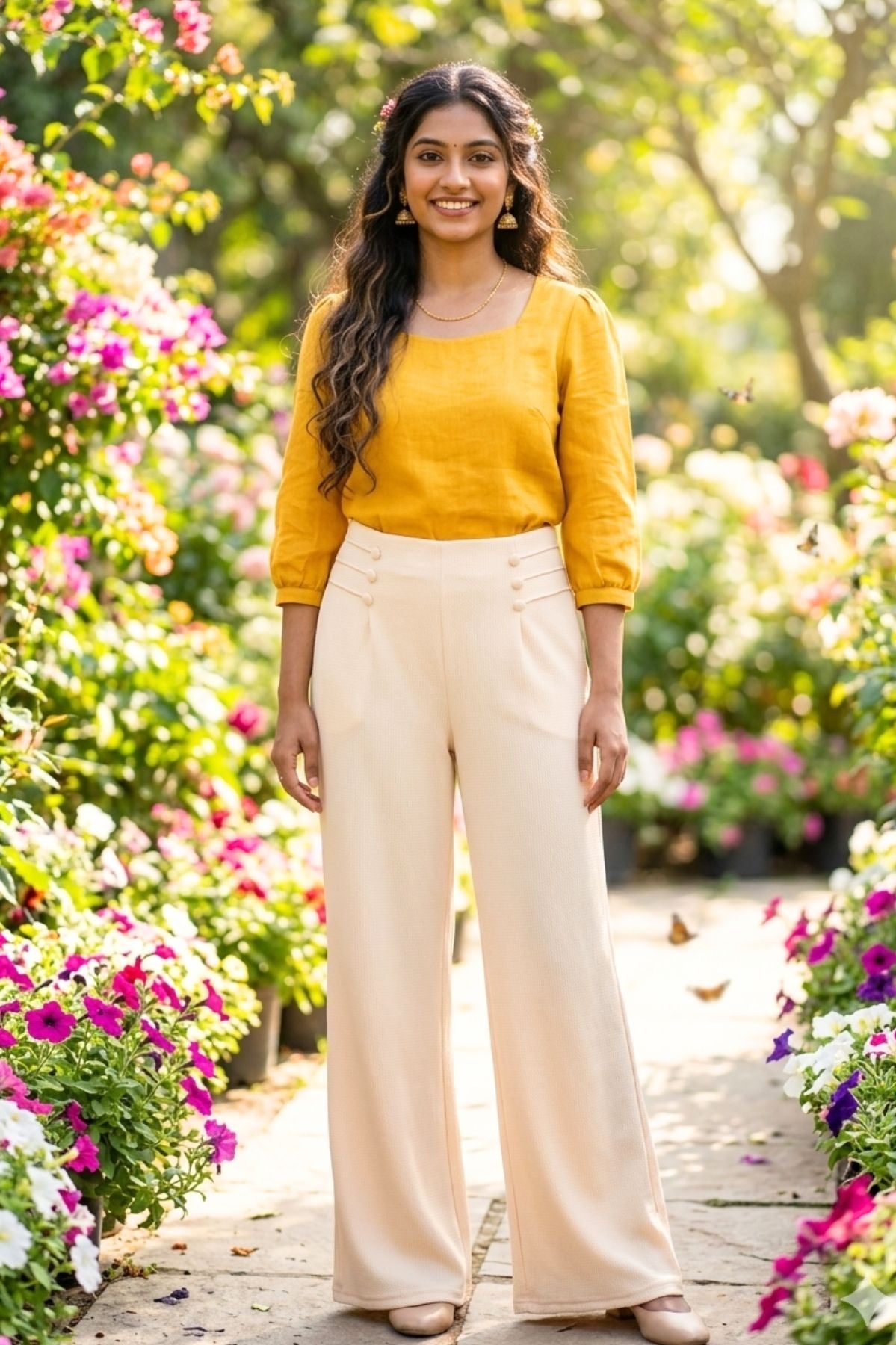 Korean Casual Beige Pants