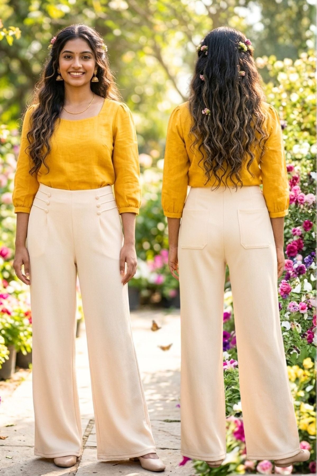 Korean Casual Beige Pants