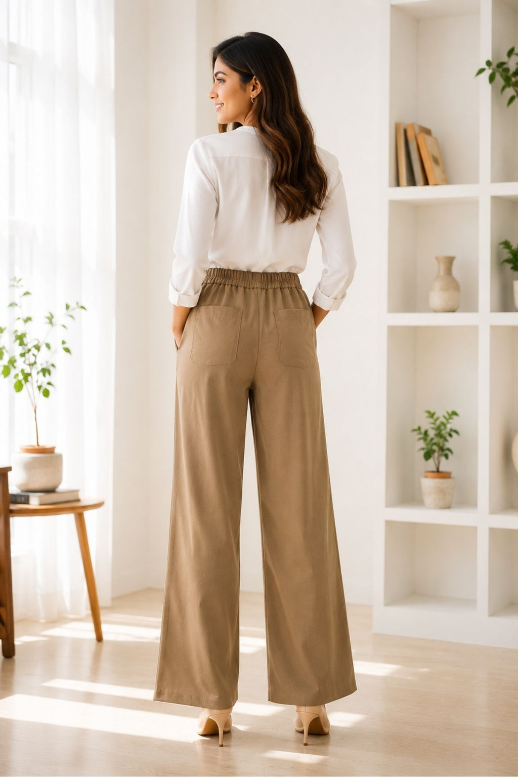Women's Khaki Korean Pants
