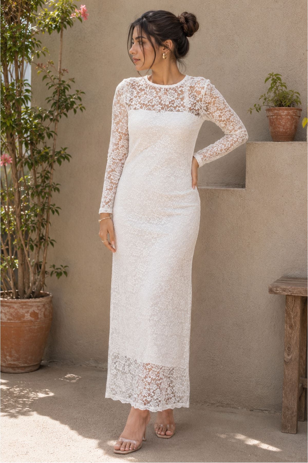 Women's Dress With Embroidered