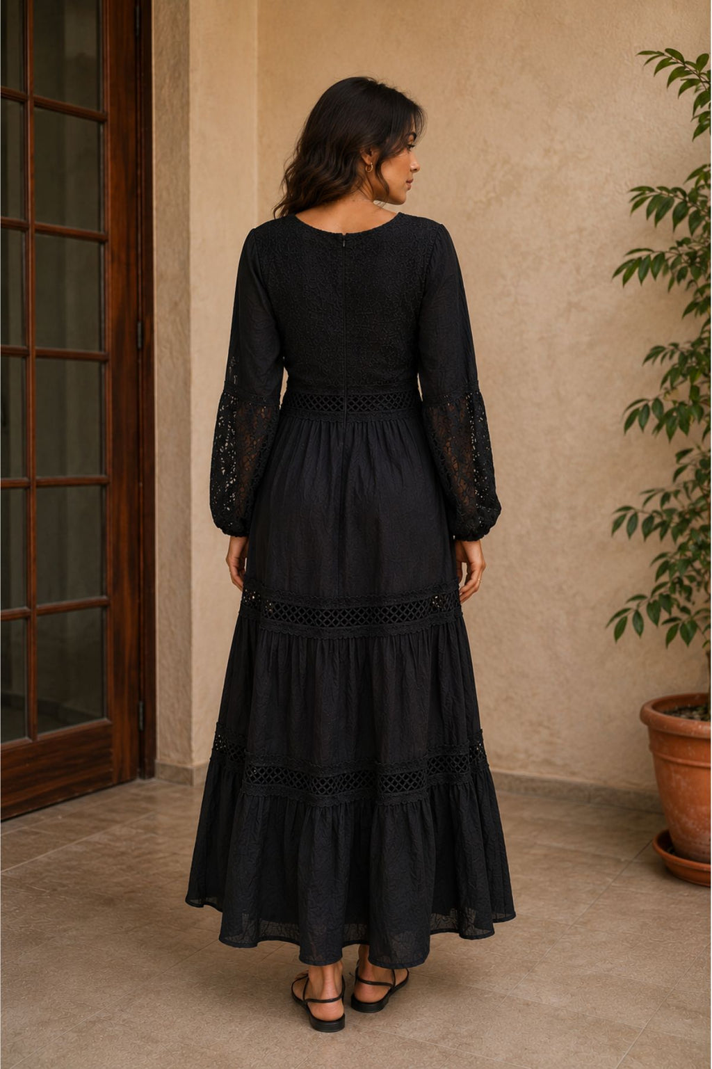 Women's Dress With Embroidered