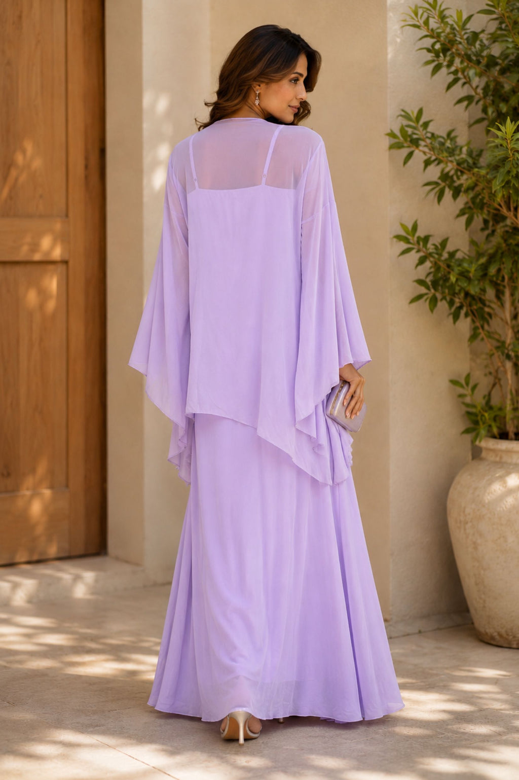 Women Casual Dress with Shrug