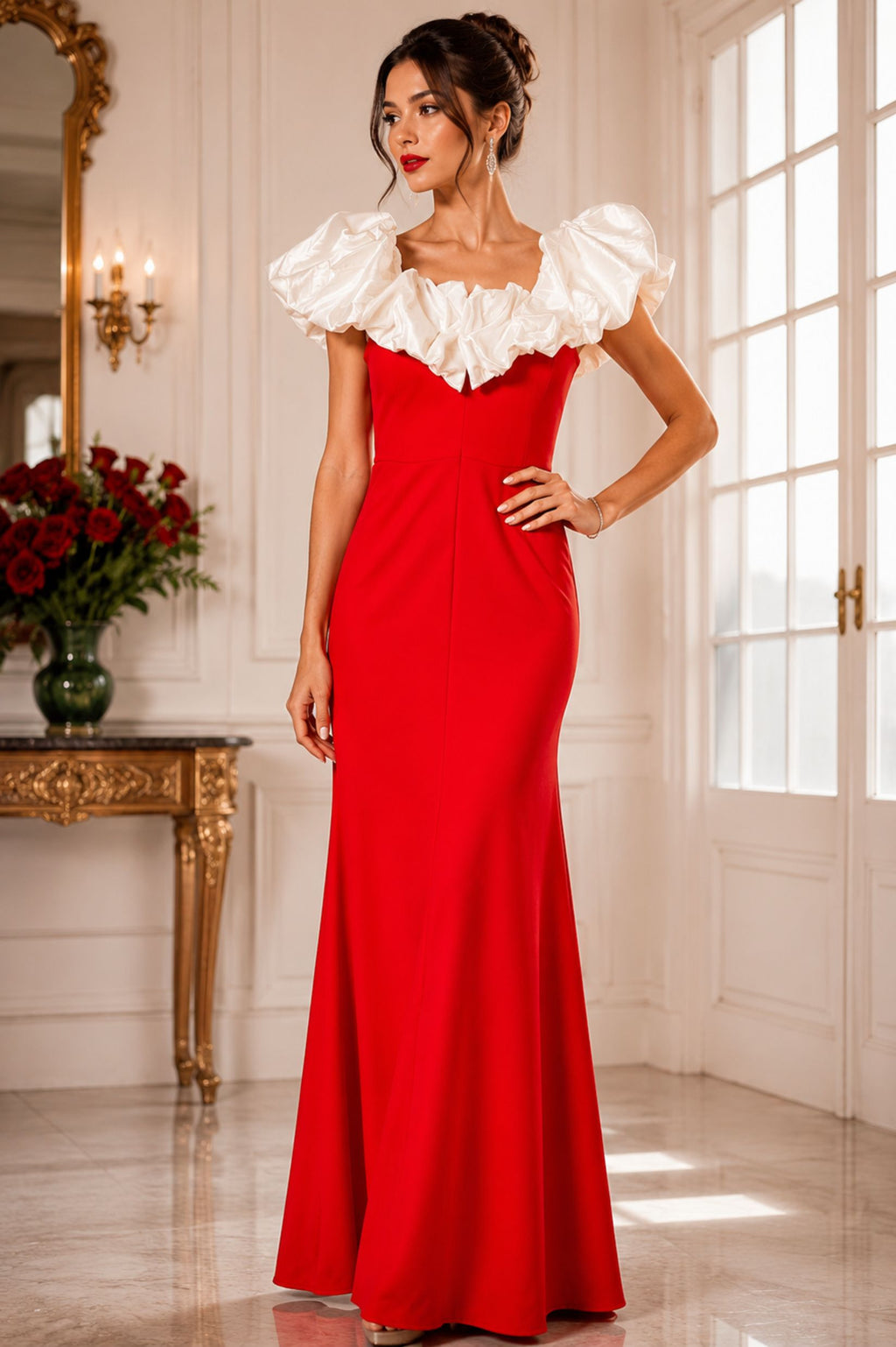 3D Floral Applique Party Dress