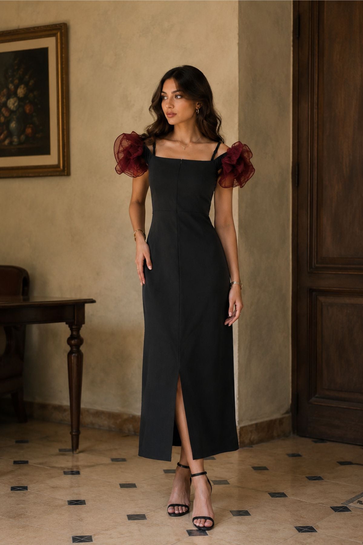 Floral Ruffle Party Dress