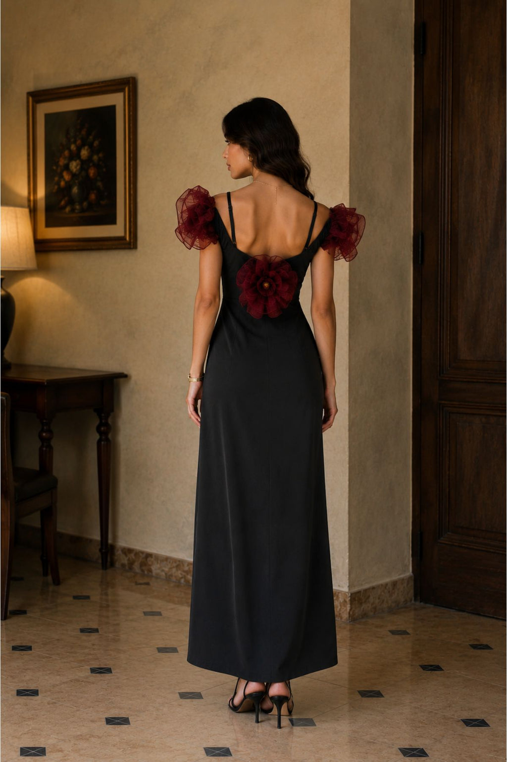 Floral Ruffle Party Dress