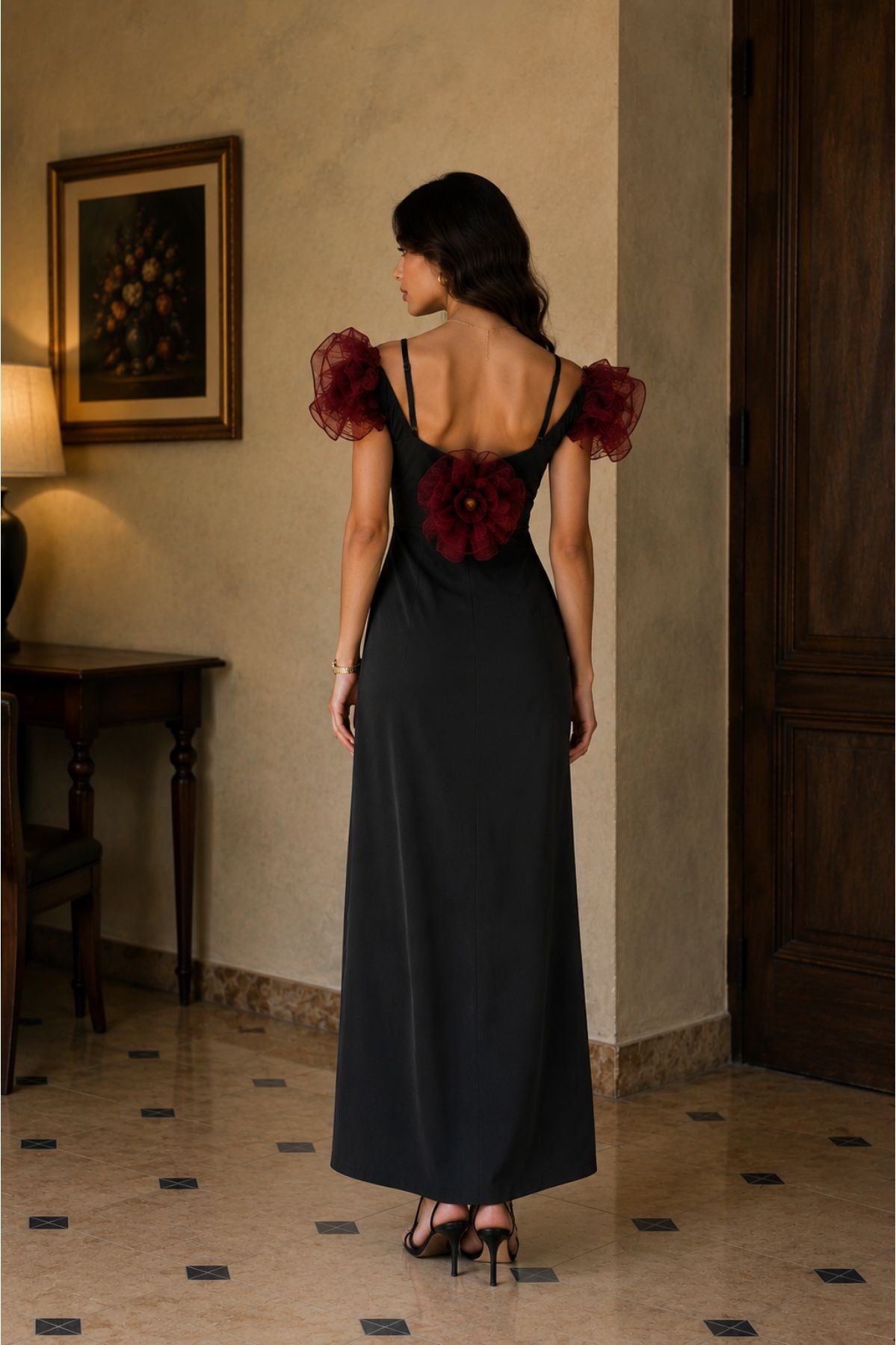 Floral Ruffle Party Dress