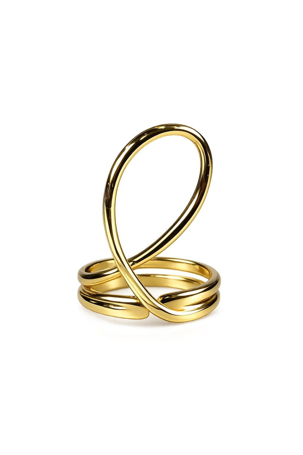 Golden Triple-Band Ring