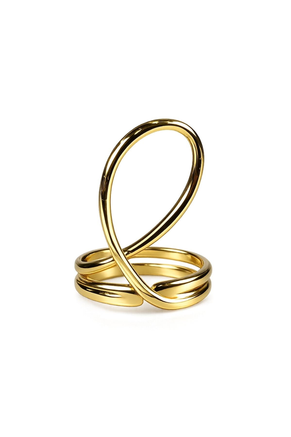 Golden Triple-Band Ring