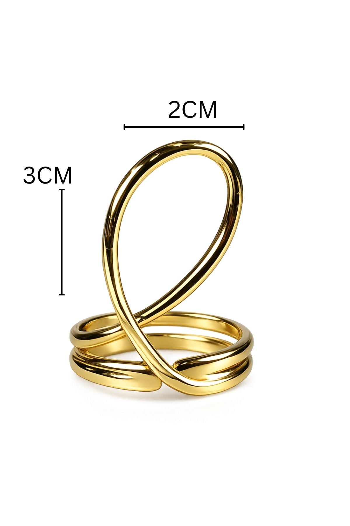 Golden Triple-Band Ring