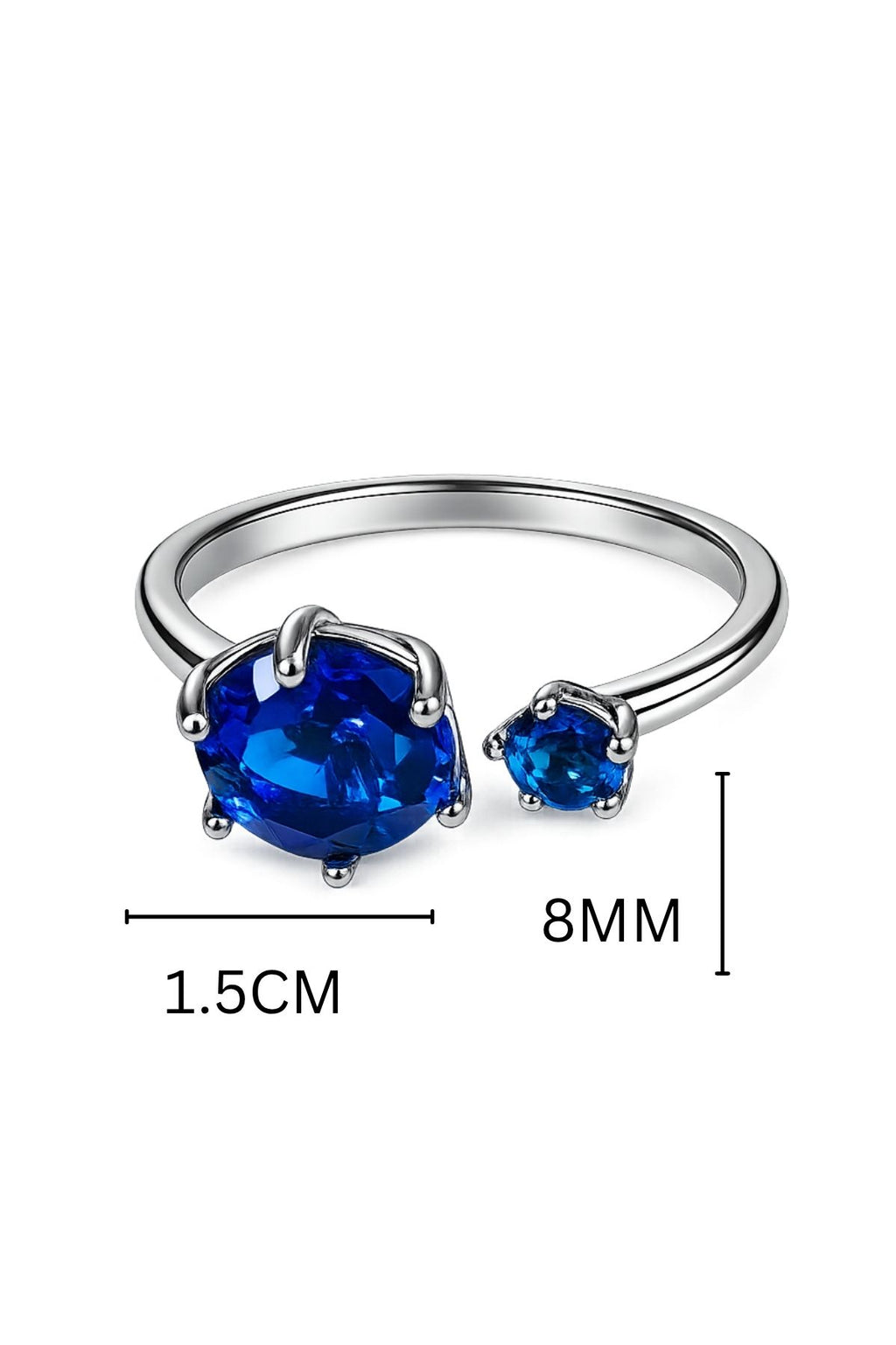 Open Cuff Ring with Cubic Stone