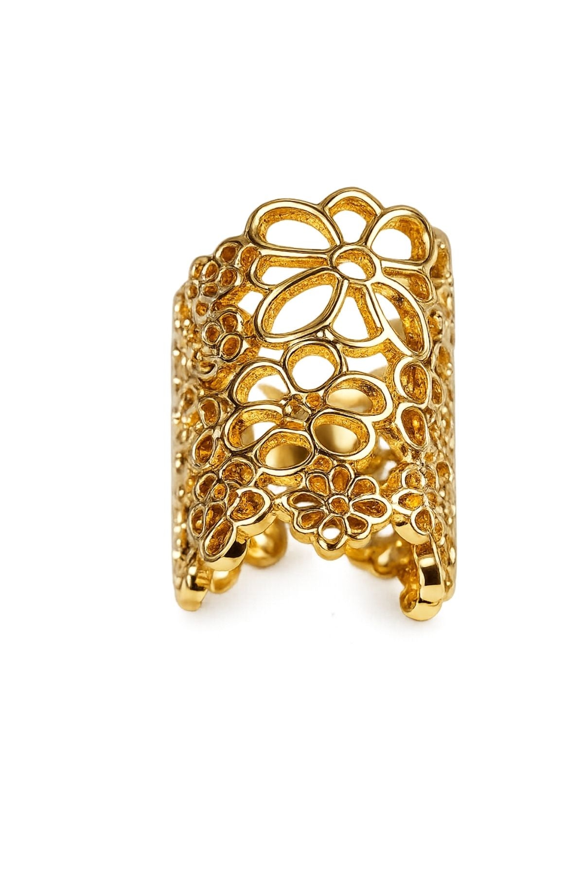 Intricate Filigree Style Golden Ring